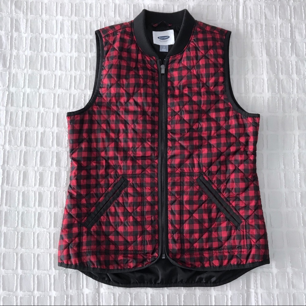 Old Navy | Buffalo Check Zip Vest